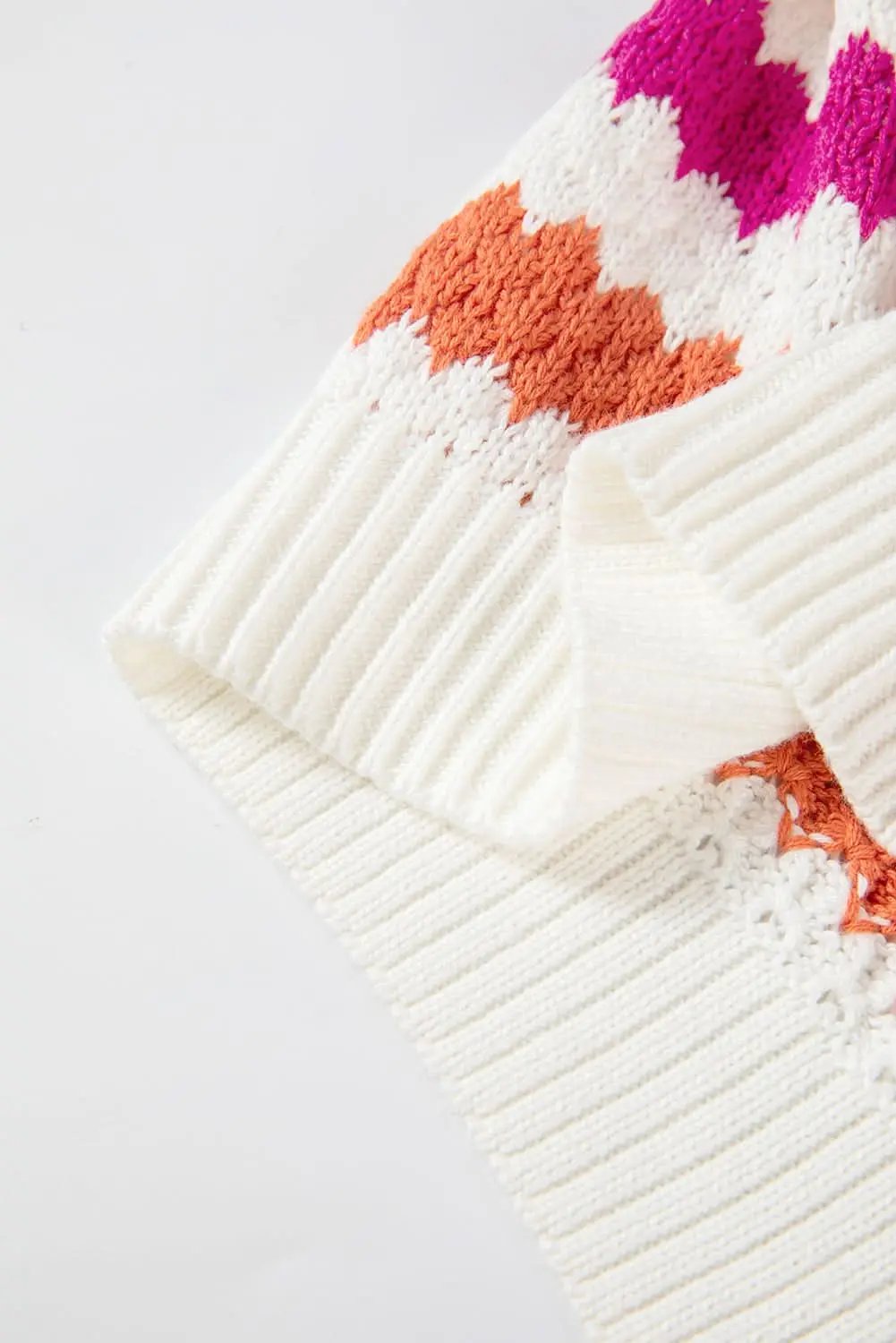 Pink Stripe V Neck Drop Shoulder Plus Size Sweater - Love Salve